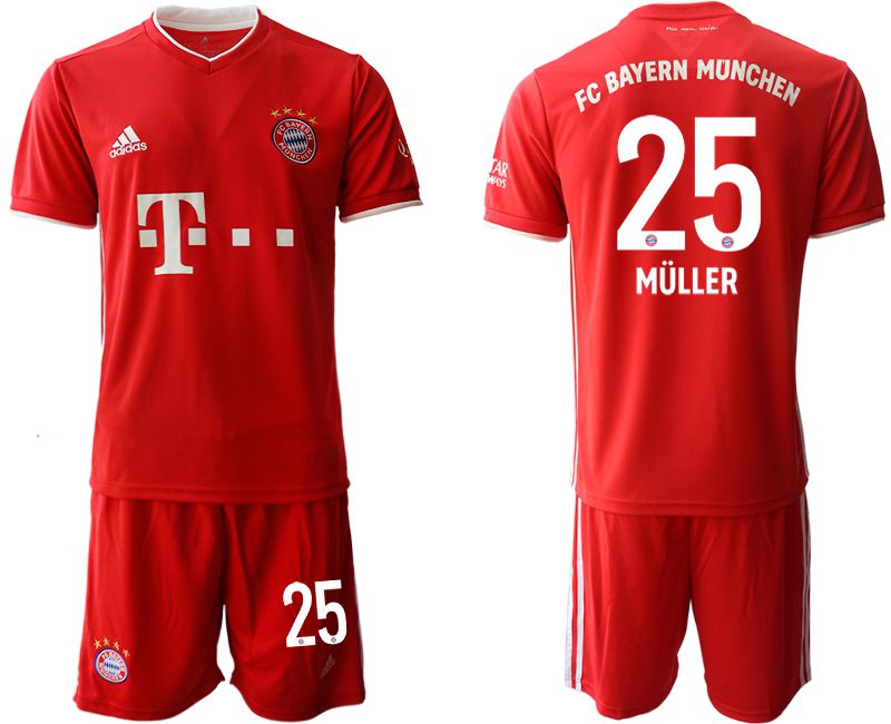 Men 2020-2021 club Bayern Munich home #25 red Soccer Jerseys->bayern munich jersey->Soccer Club Jersey